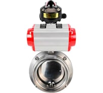Затвор дисковый DN.ru 304-304-EPDM-2W-T-H Ду65 Ру10 пищ.нерж.сталь,пн.привод, БКВ D050-73731