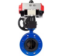Затвор дисковый DN.ru GGG40-304-EPDM-2W-F-H Ду65 Ру16 пневмопривод DA-105, пневмораспределитель (2EM) 220VAC, ручной дублёр HDM-3 D050-56346