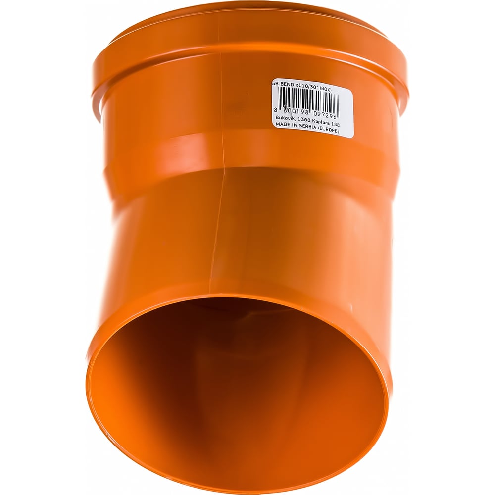 Отвод наружной канализации ХЕМКОР 110 мм, 30 градусов 2481153 ...