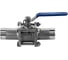 Кран шаровый NEWKEY приварной трехсоставной нержавеющий 3PC AISI316 DN32 1-1/4 PN40 NK-BE32/6 1
