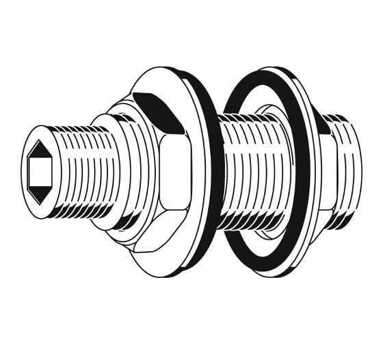 Муфта проходная "ШиреФит" (1/2"-1/2"-3/4"; 71 мм) для трубопровода Зубр 51590-071-1/2