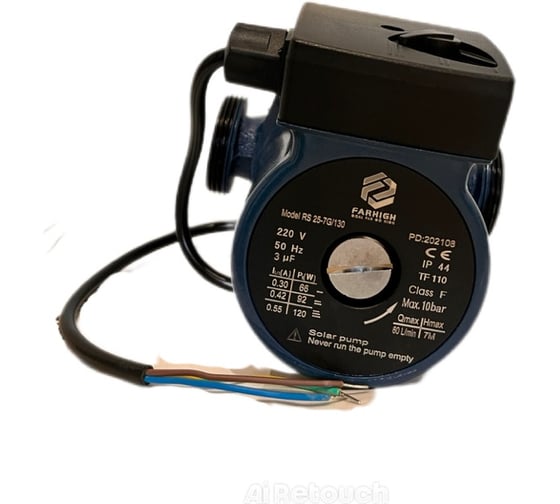Насос циркуляционный AQUASTRONG 220В H7 М Q60 L/min RS25-7G/130