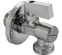 Кран угловой для подключения сантехнических приборов Санакс МАК 1/2×1/2, с сеткой, хромированный 10612