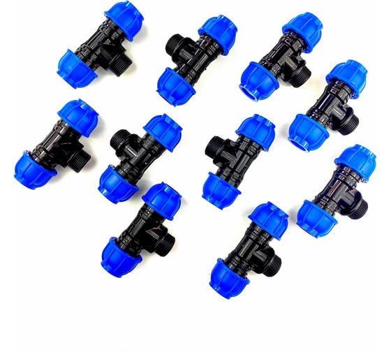 Переходной тройник ПНД BOUTTE 20-3/4"НР-20, 10 шт 1643579 1