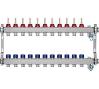 Коллекторная группа BYR PEX из нерж. стали 1-Т11-3/4ЕК L=50 с расходомерами, термостатическими клапанами 2425-11