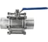 Кран шаровый NEWKEY приварной трехсоставной нержавеющий (3PC), AISI316 DN 100 (4), (CF8M), PN16 NK-BE100/6 1