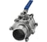Кран шаровый NEWKEY приварной трехсоставной нержавеющий (3PC), AISI316 DN 100 (4), (CF8M), PN16 NK-BE100/6 3
