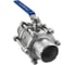 Кран шаровый NEWKEY приварной трехсоставной нержавеющий (3PC), AISI316 DN 100 (4), (CF8M), PN16 NK-BE100/6 4
