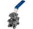 Кран шаровый NEWKEY муфтовый трёхсоставной нержавеющий (3PC), AISI304 DN20 (3/4), (CF8), PN64 NK-BMT20/4 1