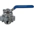 Кран шаровый NEWKEY трехходовой (L-тип) нержавеющий, AISI316 DN10 (3/8), (CF8M), PN64 NK-BTl10/6 4