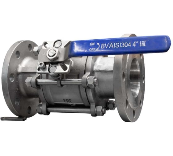 Кран шаровый NEWKEY фланцевый под привод нержавеющий (3PC), AISI304 DN100 (4), (CF8), PN40 NK-BFph100/4