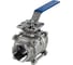Кран шаровый NEWKEY муфтовый под привод нержавеющий (3PC), AISI304 DN65 (2_1/2), (CF8), PN25 NK-BMTp65/4 4
