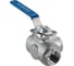 Кран шаровый NEWKEY трехходовой (T-тип) нержавеющий, AISI316 DN40 (1_1/2), (CF8M), PN40 NK-BTt40/6 3