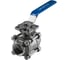 Кран шаровый NEWKEY муфтовый под привод нержавеющий (3PC), AISI316 DN40 (1_1/2), (CF8M), PN40 NK-BMTp40/6 1