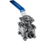 Кран шаровый NEWKEY муфтовый под привод нержавеющий (3PC), AISI316 DN40 (1_1/2), (CF8M), PN40 NK-BMTp40/6 3