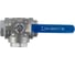 Кран шаровый NEWKEY трехходовой (T-тип) нержавеющий, AISI316 DN50 (2), (CF8M), PN40 NK-BTt50/6 5