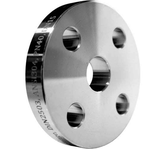 Фланец плоский NEWKEY DIN2503 нержавеющий, AISI304 DN15 (1/2), (CF8), РN40 NK-FDh15/4