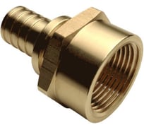 Муфта РОС для PE-X/PE-RT труб аксиальная латунь Дн 32х1/2 ВР 130-1248