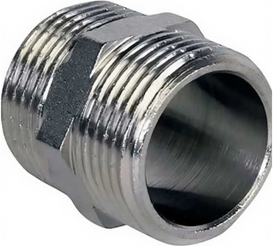 Ниппель DN.ru НР-НР-304 3/8 Ду10 Ру20, нержавеющая сталь НР/НР BSPT D270-20249
