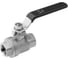 Кран шаровой DN.ru 316-316-PTFE-FP-T-H Ду10 Ру63 ZGY двухходовой, ВР ручка-рычаг D160-80235 1