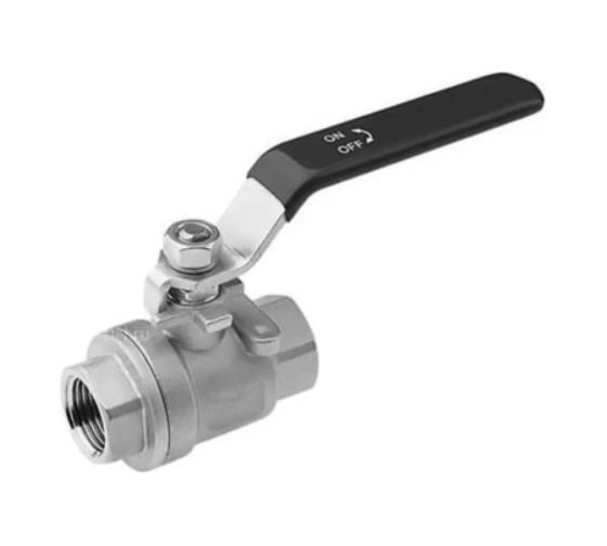 Кран шаровой DN.ru 316-316-PTFE-FP-T-H Ду80 Ру40 ZGY двухходовой, ВР ручка-рычаг D160-80236
