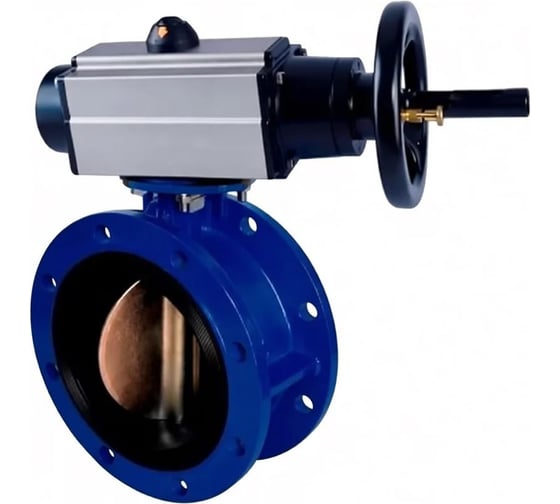 Затвор дисковый поворотный DN.ru GGG40-304-EPDM-2W-F-H Ду100 Ру16 фланц. с пн. приводом DA-105-1 и БКВ LSB-210-02NM12-220/24 D050-92129