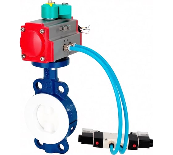 Затвор дисковый поворотный DN.ru WCB-WCB-PTFE-PTFE-Fb-H Ду65 Ру16 с пн.прив SA-105, пн.расп PND1-S2EM-52-2-T08-220VAC и МППП-200 D050-92092
