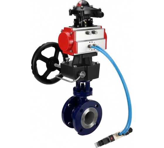 Затвор дисковый DN.ru с тройным эксцентриситетом  WCB-304-M-F-ISO Ду150 Ру25, с пн.прив DA-160, пн.расп PND1-S2EM-52-2-T08-220VAC, БКВ LSB-210-02NM12-220/24, р.дубл. HDM-4 D050-94659