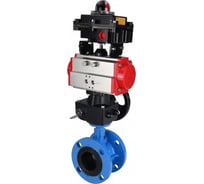 Затвор дисковый DN.ru поворотный GGG40-GGG40-EPDM-2W-H Ду200 Ру16 фланцевый, пневмопривод DA-140, БКВ LSB-410-02ExM12-250, руч.дубл. HDM-2 D050-90811