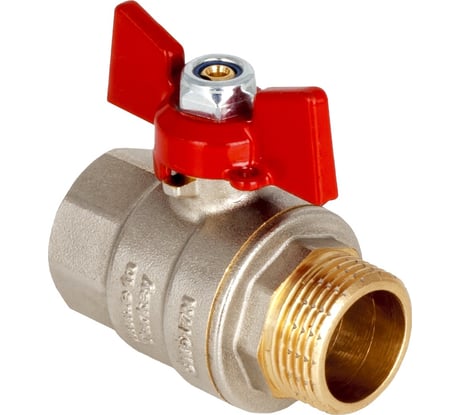 Шаровой кран KALDE полнопроходной, 1 вн/нар, ручка бабочка 0KV4802