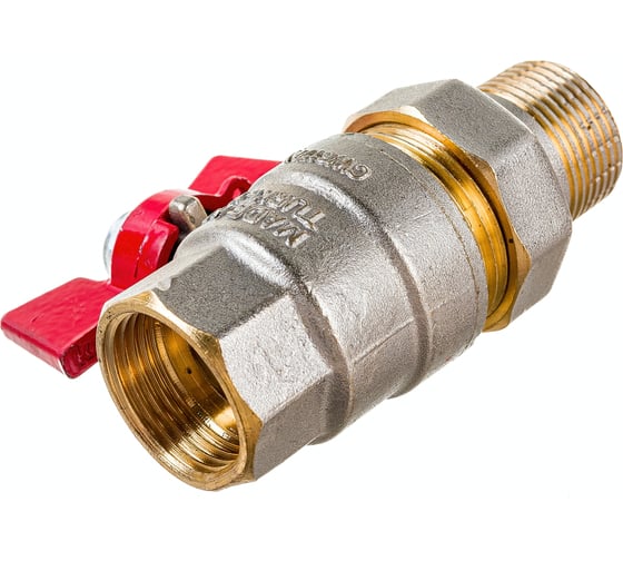 Шаровой кран с полусгоном американкой KALDE 3/4, ручка бабочка 0KV4833