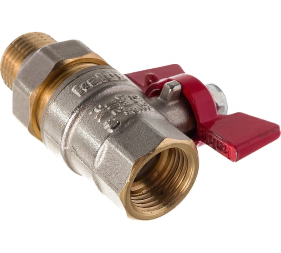Шаровой кран с полусгоном американкой KALDE 1/2, ручка бабочка 0KV4832