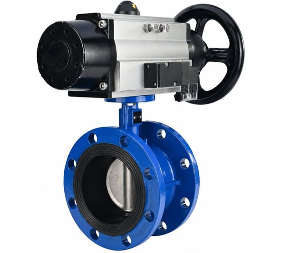 Затвор дисковый DN.ru GGG40-304-EPDM-2W-F-H Ду65 Ру16 фланц., 304, с пневмоприводом DA-105-1, пневмораспределитель PND2-S1EM-52-1NC-J08-24VDC D050-92171