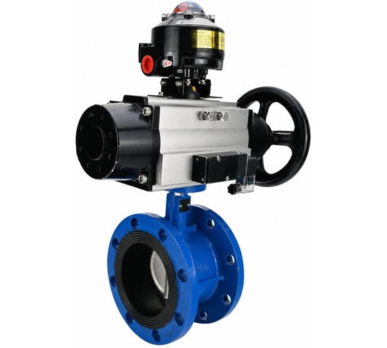 Затвор дисковый DN.ru GGG40-304-EPDM-2W-F-H Ду80 Ру16 фланц., с пневмоприводом DA-105-1, пневмораспределитель PND2-S1EM-52-1NC-J08-24VDC, БКВ LSB-510-02ExM12-250 D050-92192