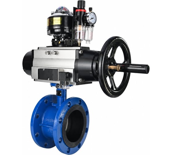 Затвор дисковый DN.ru GGG40-304-EPDM-2W-F-H Ду80 Ру16 фланц., с пневмоприводом DA-105-1, пневмораспределитель PND2-S1EM-52-1NC-J08-24VDC, БКВ LSB-510-02ExM12-250, БПВ APU1-10-40-V08 D050- D050-92196
