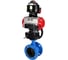 Затвор дисковый DN.ru GGG40-GGG40-EPDM-2W-H Ду200 Ру16 фланц. EPDM, пневмопривод DA-140, пневмораспределитель PND2-S1EM-52-1NC-J08-220VAC, БКВ LSB-510-02ExM12-250, руч.дубл. HDM-2 D05 D050-90426 1