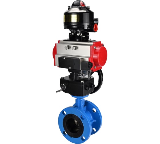 Затвор дисковый DN.ru GGG40-GGG40-EPDM-2W-H Ду200 Ру16 фланц. EPDM, пневмопривод DA-140, пневмораспределитель PND2-S1EM-52-1NC-J08-24VDC, БКВ LSB-510-02ExM12-250, руч.дубл. HDM-2 D050 D050-90538