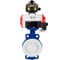 Затвор дисковый DN.ru WCB-WCB-PTFE-PTFE-Fb-H Ду100 Ру16 угл., с пневмоприводом SA-130, пневмораспределитель PND2-S1EM-52-1NC-J08-24VDC, БКВ LSB-510-02ExM12-250 D050-92018 1