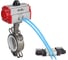 Затвор DN.ru 304-304-PTFE-2W-Fb Ду80 Ру16, с пневмоприводом DA-083, пневмораспределитель PND1-T10-220VAC NAMUR D050-121446 1