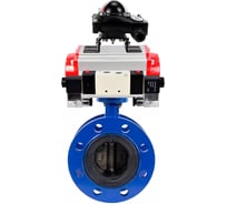 Затвор DN.ru GGG40-304-EPDM-2W-F-H Ду125 Ру16, с пневмоприводом DA-130, пневмораспределитель PND1-T08-220VAC NAMUR, БКВ LSB-210 D050-106993