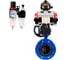 Затвор DN.ru GGG40-304-EPDM-2W-F-H Ду125 Ру16, с пневмоприводом DA-130, пневмораспределитель PND1-T10-220VAC NAMUR, ручной дублер HDM-3, БКВ LSB-510, БПВ D050-107182 1