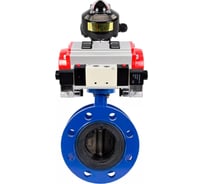 Затвор DN.ru GGG40-304-EPDM-2W-F-H Ду125 Ру16, с пневмоприводом SA-160, пневмораспределитель PND1-T10-220VAC NAMUR, БКВ LSB-510 D050-107328