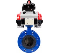 Затвор DN.ru GGG40-304-EPDM-2W-F-H Ду150 Ру16, с пневмоприводом DA-130, пневмораспределитель PND1-T10-220VAC NAMUR, БКВ LSB-410 D050-107134
