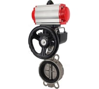 Затвор дисковый поворотный DN.ru 316L-316L-VITON Ду300 Ру16L, с пневмоприводом DA-140 и ручным дублером HDM-4 D050-93637