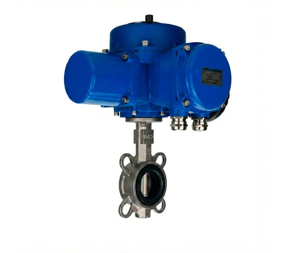 Затвор дисковый поворотный DN.ru 316L-316L-VITON Ду300 Ру16L, с электроприводом QT-060 220В D050-93625