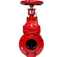 Задвижка чугунная REON RSV62RED (КРАСНАЯ С КОНЦ.ВЫКЛЮЧАТЕЛЯМИ) с обрезиненным клином DN 80 (PN10/16) с индикатором положения 080RSV62RED