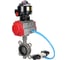 Затвор DN.ru 304-304-EPDM-2W-Fb-H Ду100 Ру16, с пневмоприводом SA-130, пневмораспределитель, PND1-T08-220VAC NAMUR, БКВ LSB-510 D050-111189 1