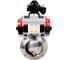 Затвор DN.ru 304-304-EPDM-2W-W-H Ду80 Ру10, с пневмоприводом DA-052, пневмораспределитель, PND1-T10-220VAC NAMUR, БКВ LSB-210 D050-111519 1