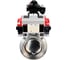 Затвор DN.ru 304-304-EPDM-2W-T-H Ду80 Ру10, с пневмоприводом SA-083, пневмораспределитель, PND1-T10-220VAC NAMUR, БКВ LSB-210 D050-110829 1