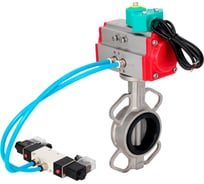 Затвор DN.ru 304-304-EPDM-2W-Fb-H Ду50 Ру16, с пневмоприводом SA-083, пневмораспределитель, PND1-T10-220VAC, МППП-200 D050-107954